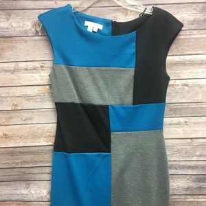 London Times Blue Color Black Dress 4